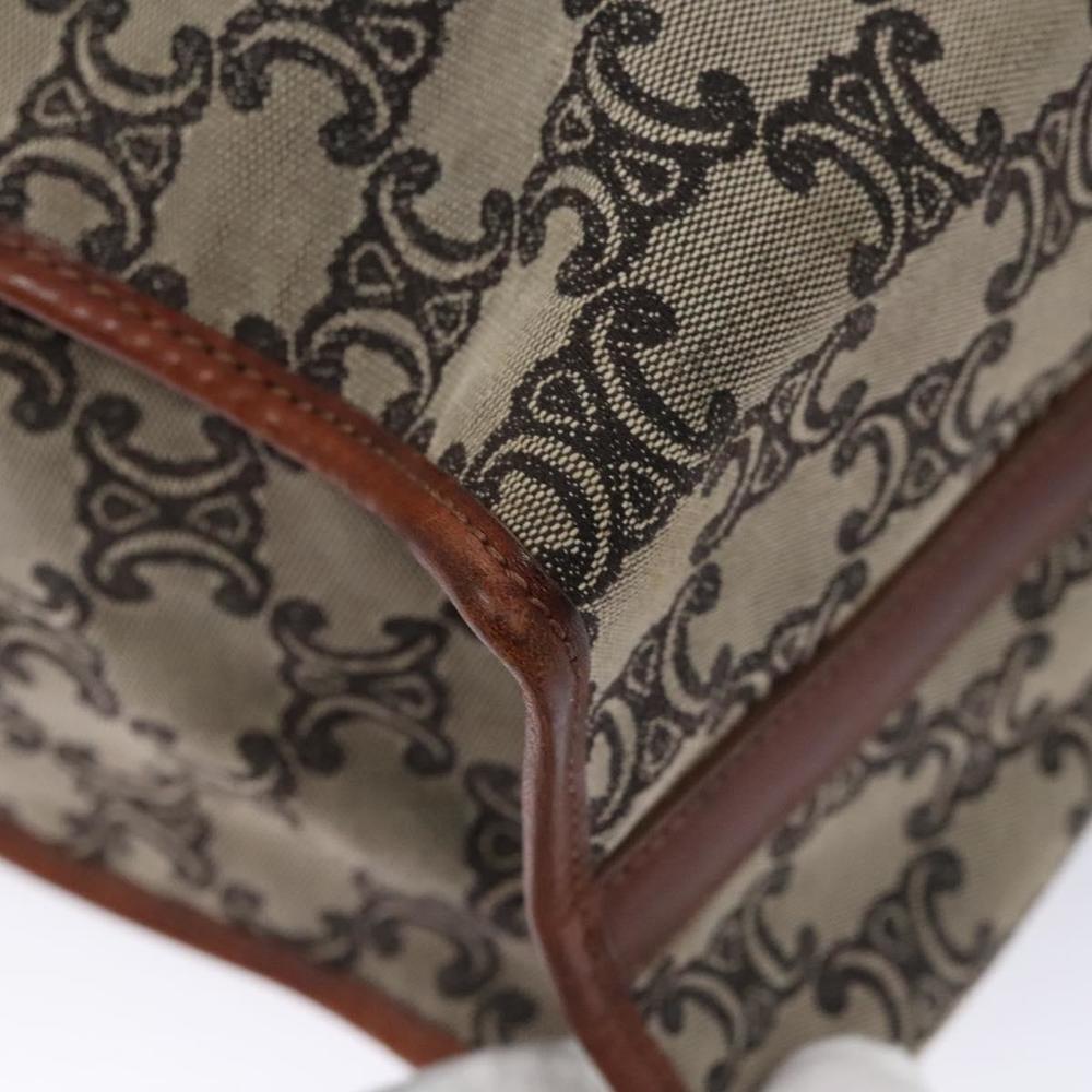 CELINE Paris Macadam Canvas Tote Bag Beige Brown gold Auth bs23078 - Picture 15 of 16